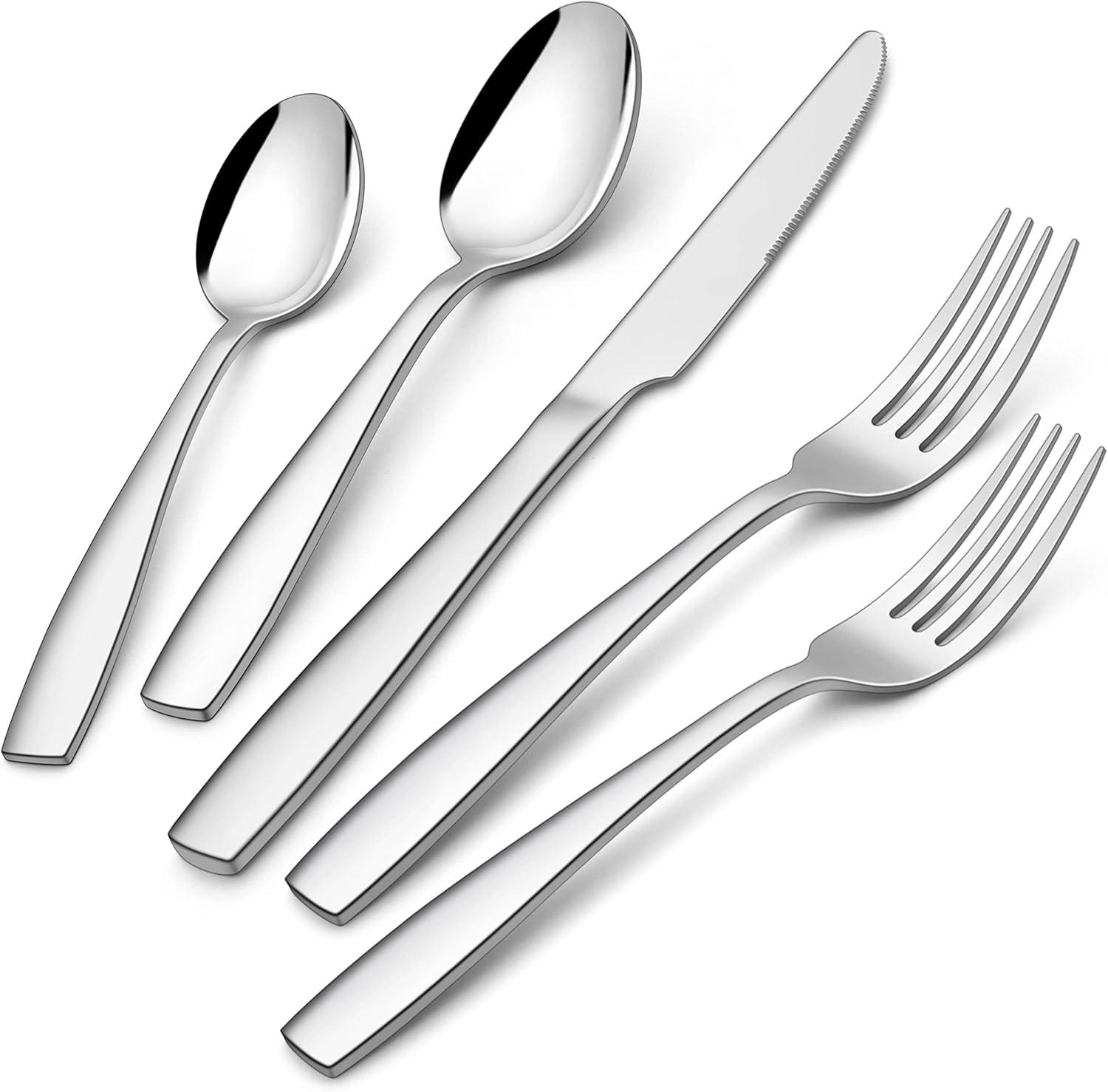 imageEfar Silverware Set for 2 10Piece Heavy Duty Stainless Steel Flatware Cutlery Set Mirror Polished amp Dishwasher Safe Includes Spoons and Forks Knives Ideal for Home Kitchen40