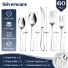 E-far Silverware Set for 2, 10-Piece Heavy Duty Stainless Steel Flatware Cutlery Set, Mirror Polished & Dishwasher Safe – Includes Spoons and Forks Knives Ideal for Home Kitchen(60)