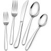E-far Silverware Set for 2, 10-Piece Heavy Duty Stainless Steel Flatware Cutlery Set, Mirror Polished & Dishwasher Safe – Includes Spoons and Forks Knives Ideal for Home Kitchen(10)