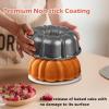E-far 10 Inch Non-stick Cake Pan, Heavy Duty Carbon Steel Tube Fluted Round Baking Pan,Buntz Pound Cake Pan Mold,Tube Bakeware, Easy Release & Easy to Clean, 10 Cup, Black(Gray)