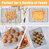 E-far Nonstick Baking Sheet with Rack Set, 16 x 12 x 1 Inch Cookie Sheet Baking Pans with Cooling Racks, Warp Resistant & Heavy-Duty, Non-Toxic & Easy Clean (2 Pans + 2 Racks)(12.5”x9.5”x1”)