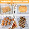 E-far Nonstick Baking Sheet with Rack Set, 16 x 12 x 1 Inch Cookie Sheet Baking Pans with Cooling Racks, Warp Resistant & Heavy-Duty, Non-Toxic & Easy Clean (2 Pans + 2 Racks)(16”x12”x1”)