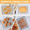 E-far Nonstick Baking Sheet with Rack Set, 16 x 12 x 1 Inch Cookie Sheet Baking Pans with Cooling Racks, Warp Resistant & Heavy-Duty, Non-Toxic & Easy Clean (2 Pans + 2 Racks)(10.5”x8”x1”)