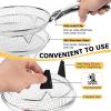 E-far Air Fryer Rack, 7.9” Round Air Fryer Basket Accessories for Oven, 3-Tier Stackable Stainless Steel Dehydrator Rack Set for Frying Roasting, With Silicon Feet & Anti-scald Clip, Dishwasher Safe(7.9 inch Round Rack)
