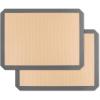 E-far Small Silicone Baking Mats, 2-Pack Nonstick Reusable Silicone Mat for Toaster Oven Pan Baking Cookie, Fit 7.5×10” Rectangle Sheet Tray for Steak, Food Grade & Heat-Resistant, Easy Clean, Gray(15×11 inch)