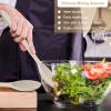 E-far Silicone Cooking Spoon Set of 2, Heat Resistant Kitchen Spoons Utensils Nonstick Mixing Spoon for Baking Stirring Serving, Non-Toxic & Dishwasher Safe (Khaki)(Khaki)