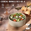 E-far Cereal Bowls Set of 4, 25oz Ceramic Deep Soup Bowls for Kitchen, Microwave Safe Bowls for Serving Prep, Rice, Dessert, Snack, Salad, Dishwasher Safe, Speckled Green(Deep Khaki)