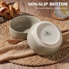 E-far Cereal Bowls Set of 4, 25oz Ceramic Deep Soup Bowls for Kitchen, Microwave Safe Bowls for Serving Prep, Rice, Dessert, Snack, Salad, Dishwasher Safe, Speckled Green(Cream Coffee)