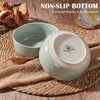 E-far Cereal Bowls Set of 4, 25oz Ceramic Deep Soup Bowls for Kitchen, Microwave Safe Bowls for Serving Prep, Rice, Dessert, Snack, Salad, Dishwasher Safe, Speckled Green(Multicolor)
