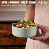 E-far Cereal Bowls Set of 4, 25oz Ceramic Deep Soup Bowls for Kitchen, Microwave Safe Bowls for Serving Prep, Rice, Dessert, Snack, Salad, Dishwasher Safe, Speckled Green(Mist Green)