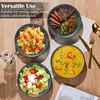 E-far Pasta Bowls Set of 4, 35oz Large Stoneware Bowl Plates | Reactive Glaze Shallow & Wide Ceramic for Soup Salad Dinner | Microwave & Dishwasher Safe, Deep Gray(Deep Gray)