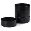 E-far Cereal Bowls Set of 4, 25oz Ceramic Deep Soup Bowls for Kitchen, Microwave Safe Bowls for Serving Prep, Rice, Dessert, Snack, Salad, Dishwasher Safe, Speckled Green(Matte Black)
