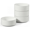 E-far Cereal Bowls Set of 4, 25oz Ceramic Deep Soup Bowls for Kitchen, Microwave Safe Bowls for Serving Prep, Rice, Dessert, Snack, Salad, Dishwasher Safe, Speckled Green(Stone White)