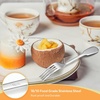 E-far Dessert Spoons, Teaspoons Set of 12, 6.7″ Stainless Steel Small Spoon Silverware for Home Kitchen Restaurant, Food Grade for Coffee Tea, Mirror Finish & Widen Handle, Non-Toxic & Dishwasher Safe(6.8 inch Forks x 12)