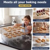 E-far Collapsible Cooling Rack for Cooking and Baking – 15”x10” Stackable Tight-Wire Stainless Steel Cookie Rack for Baking Sheet, Oven, Roasting, Dishwasher Safe & Space Saving, 2-Tier(3)