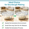 E-far Glass Mixing Bowl with Airtight Lid, 4.8QT Large Clear Glass Bowl for Salad, Sourdough Bread Making, Prep, Serving, Storage, Non-toxic & Leak-proof, Microwave, Dishwasher, Oven & Fridge Safe