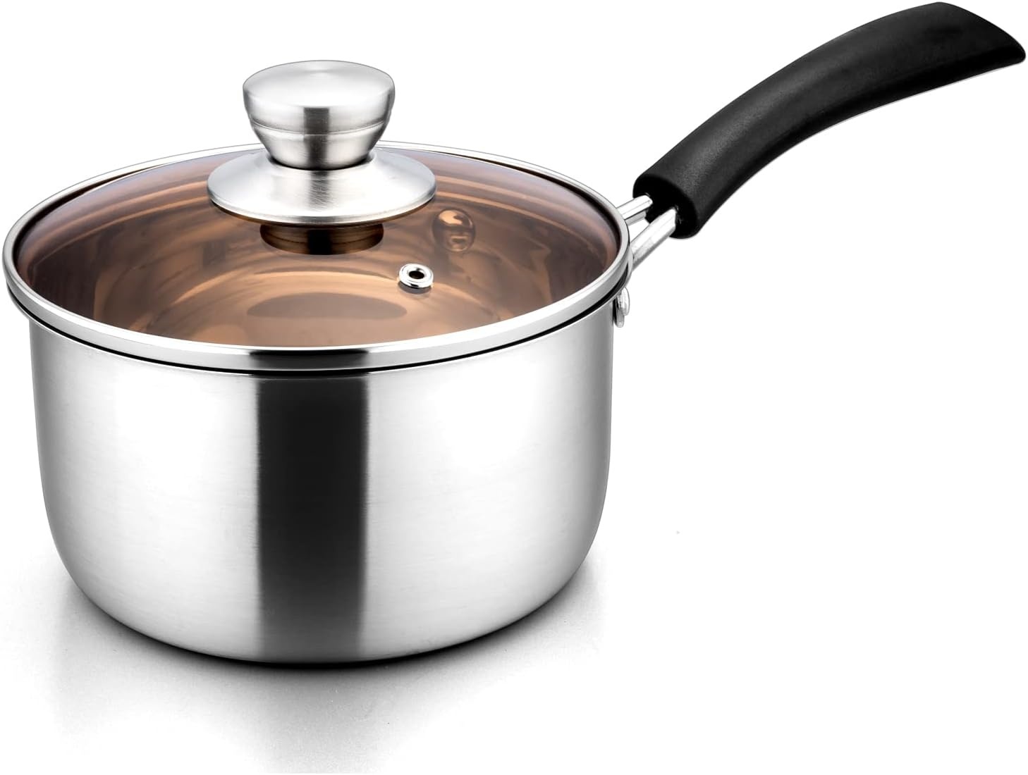 image:imageEfar Stainless Steel Saucepan Set of 3 1 amp 2 amp 3 Quart Sauce Pan with Lid Multipurpose Small Pot for Home Kitchen Restaurant Cooking Dishwasher SafeStainless Steel