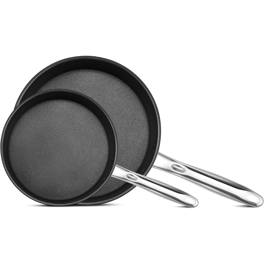 image:imageEfar Non Stick Frying Pans 895 Inch Skillet Set 2 Piece Nontoxic Cookware for Cooking with StayCool Handles Oven Safe amp Compatible with All Stovetops8 and 95 Fry Pan