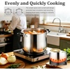 E-far 12 Quart Stock Pot, Stainless Steel Pot with Lid for Cooking Soup Simmering Stew, Tall Induction Pot w/Tri-Ply Thick Base, Large Cooking Pot w/Dual Heat Proof Handles, No-Toxic & Dishwasher Safe(10 Quarts)