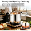 E-far 12 Quart Stock Pot, Stainless Steel Pot with Lid for Cooking Soup Simmering Stew, Tall Induction Pot w/Tri-Ply Thick Base, Large Cooking Pot w/Dual Heat Proof Handles, No-Toxic & Dishwasher Safe(12 Quarts)
