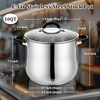E-far 12 Quart Stock Pot, Stainless Steel Pot with Lid for Cooking Soup Simmering Stew, Tall Induction Pot w/Tri-Ply Thick Base, Large Cooking Pot w/Dual Heat Proof Handles, No-Toxic & Dishwasher Safe(10 Quarts)