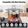 E-far 19QT Water Bath Canner Pot with Canning Supplies Starter Kit | Food-grade Stainless Steel, Tri-ply Base, Home Canning Tools with Rack, Works on All Stovetops Including Induction