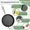 E-far Non Stick Frying Pans, 8/9.5 Inch Skillet Set 2 Piece, Non-toxic Cookware for Cooking with Stay-Cool Handles, Oven Safe & Compatible with All Stovetops(9.5″ Saute Pan w/ Lid)