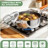 E-far Non Stick Frying Pans, 8/9.5 Inch Skillet Set 2 Piece, Non-toxic Cookware for Cooking with Stay-Cool Handles, Oven Safe & Compatible with All Stovetops(9.5″ Saute Pan w/ Lid)