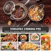 E-far Saute Pan with Lid, 12 Inch 6QT Tri-Ply Stainless Steel Deep Frying Pan, Braiser Pan & Chef Skillet, Non-toxic Cooking Pan for Induction Ceramic Gas Stoves, Heavy Duty, Oven & Dishwasher Safe(12 Inch / 5 QT)