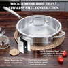 E-far Saute Pan with Lid, 12 Inch 6QT Tri-Ply Stainless Steel Deep Frying Pan, Braiser Pan & Chef Skillet, Non-toxic Cooking Pan for Induction Ceramic Gas Stoves, Heavy Duty, Oven & Dishwasher Safe(12 Inch / 5 QT)