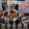E-far Saute Pan with Lid, 12 Inch 6QT Tri-Ply Stainless Steel Deep Frying Pan, Braiser Pan & Chef Skillet, Non-toxic Cooking Pan for Induction Ceramic Gas Stoves, Heavy Duty, Oven & Dishwasher Safe(10 Inch / 4.5 QT)
