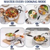 E-far Stainless Steel Cookware Set – Induction Tri-Ply Base Pots and Pans, 10-Piece Non-Toxic Kitchen Cooking Set w/Stay-Cool Handle, Frying Pans, Saucepans, Stockpot with lid, Oven & Dishwasher Safe