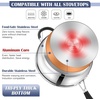 E-far Stainless Steel Cookware Set – Induction Tri-Ply Base Pots and Pans, 10-Piece Non-Toxic Kitchen Cooking Set w/Stay-Cool Handle, Frying Pans, Saucepans, Stockpot with lid, Oven & Dishwasher Safe