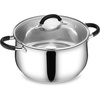 E-far 12 Quart Stock Pot, Stainless Steel Pot with Lid for Cooking Soup Simmering Stew, Tall Induction Pot w/Tri-Ply Thick Base, Large Cooking Pot w/Dual Heat Proof Handles, No-Toxic & Dishwasher Safe(8 Quarts)