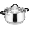E-far 12 Quart Stock Pot, Stainless Steel Pot with Lid for Cooking Soup Simmering Stew, Tall Induction Pot w/Tri-Ply Thick Base, Large Cooking Pot w/Dual Heat Proof Handles, No-Toxic & Dishwasher Safe(4 Quarts)