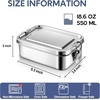 E-far 4 Pieces Stainless Steel Bento Box, Medium 850ml Metal Lunch Box, 28oz Leak-Proof Food Snack Container with Lids and 2 Removable Dividers, Reusable Meal Storage for Camping Picnic Travel Work(4)