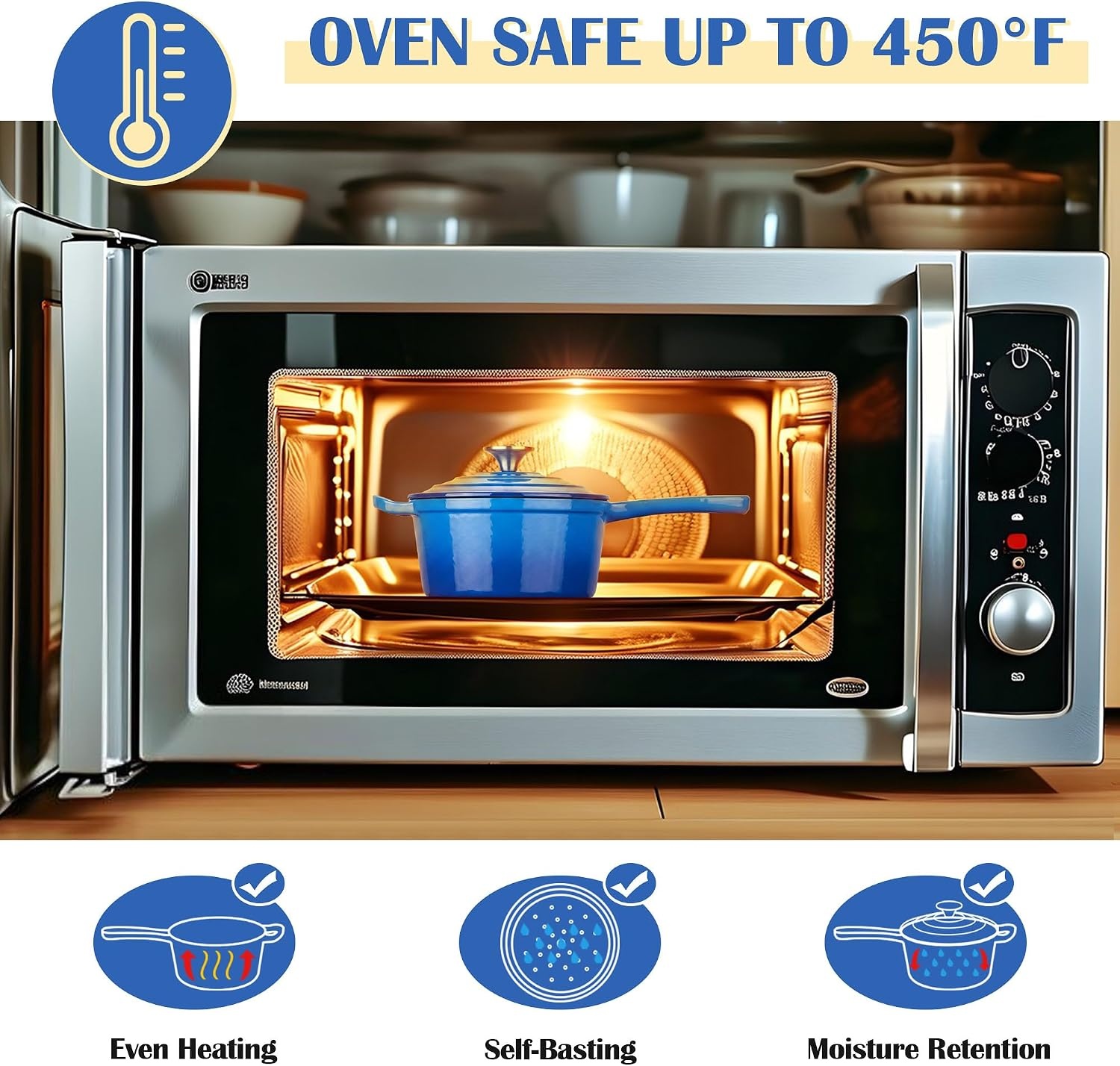image:imageEfar 1Qt amp 2Qt amp 3Qt Sauce Pan Set with Selfbasting Lids GreenDeep Blue