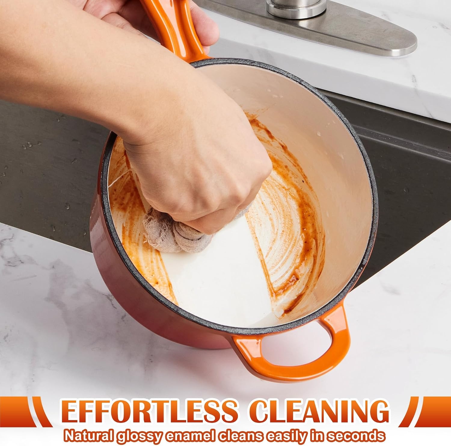 image:imageEfar 1Qt amp 2Qt amp 3Qt Sauce Pan Set with Selfbasting Lids GreenOrange