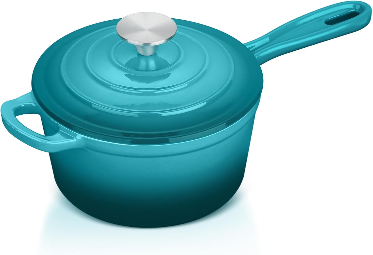 image:imageEfar 1Qt amp 2Qt amp 3Qt Sauce Pan Set with Selfbasting Lids GreenPeacock Green