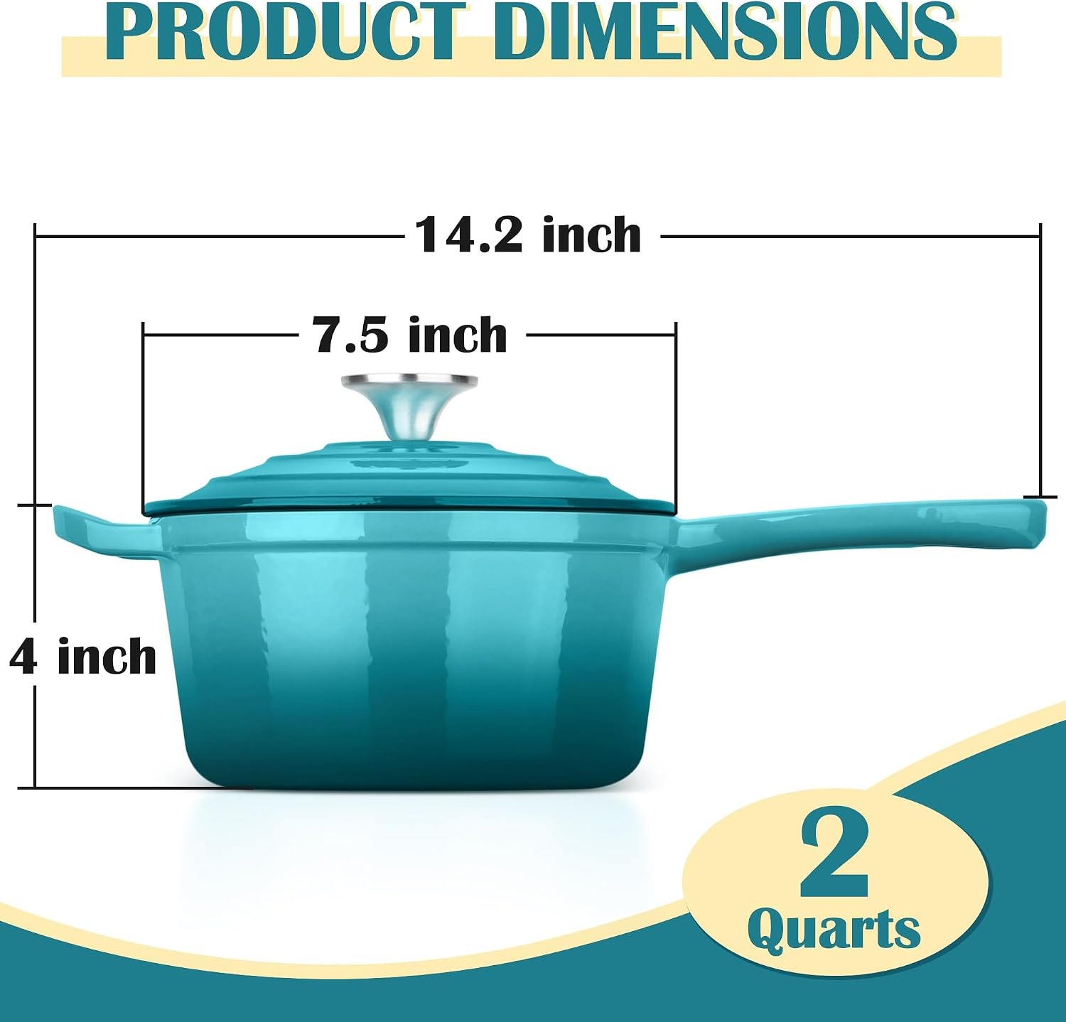 image:imageEfar 1Qt amp 2Qt amp 3Qt Sauce Pan Set with Selfbasting Lids GreenPeacock Green