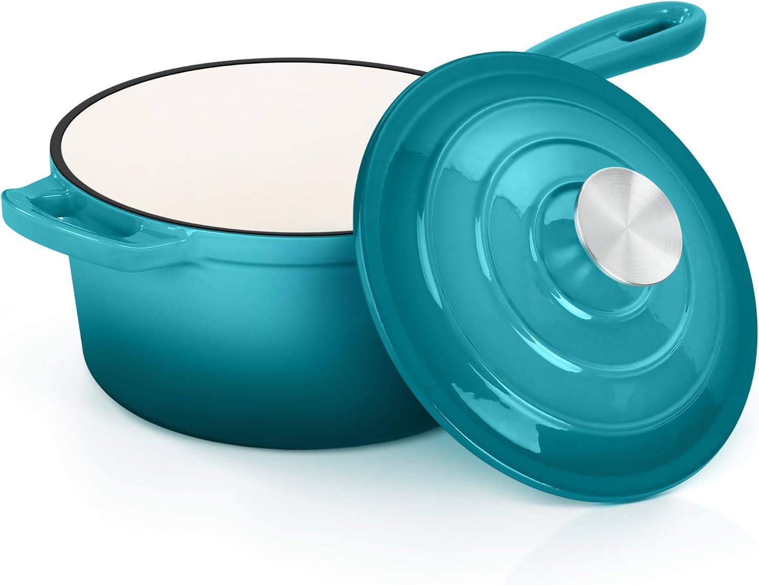image:imageEfar 1Qt amp 2Qt amp 3Qt Sauce Pan Set with Selfbasting Lids GreenPeacock Green
