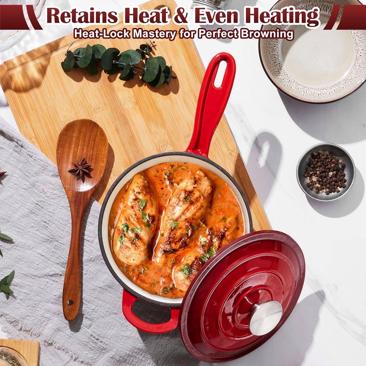 image:imageEfar 1Qt amp 2Qt amp 3Qt Sauce Pan Set with Selfbasting Lids GreenRed