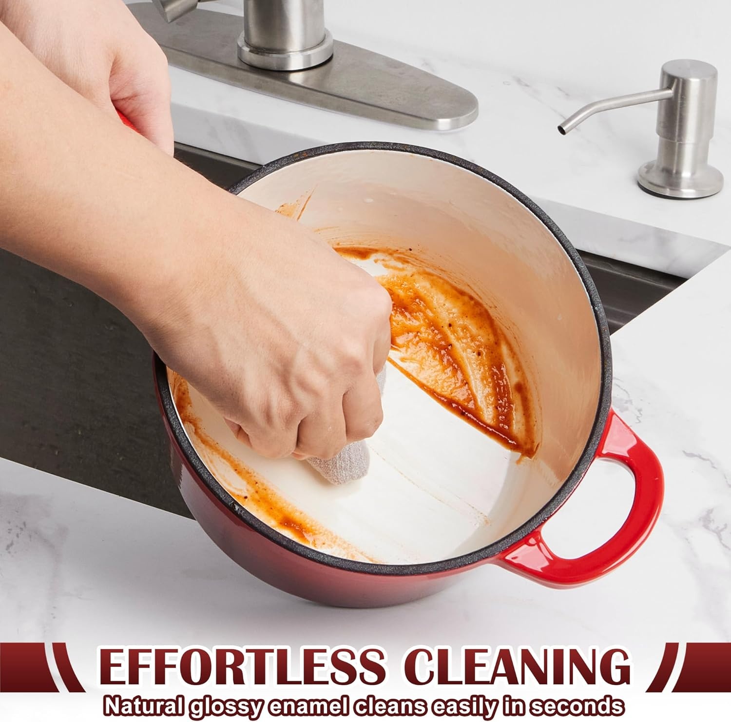 image:imageEfar 1Qt amp 2Qt amp 3Qt Sauce Pan Set with Selfbasting Lids GreenRed