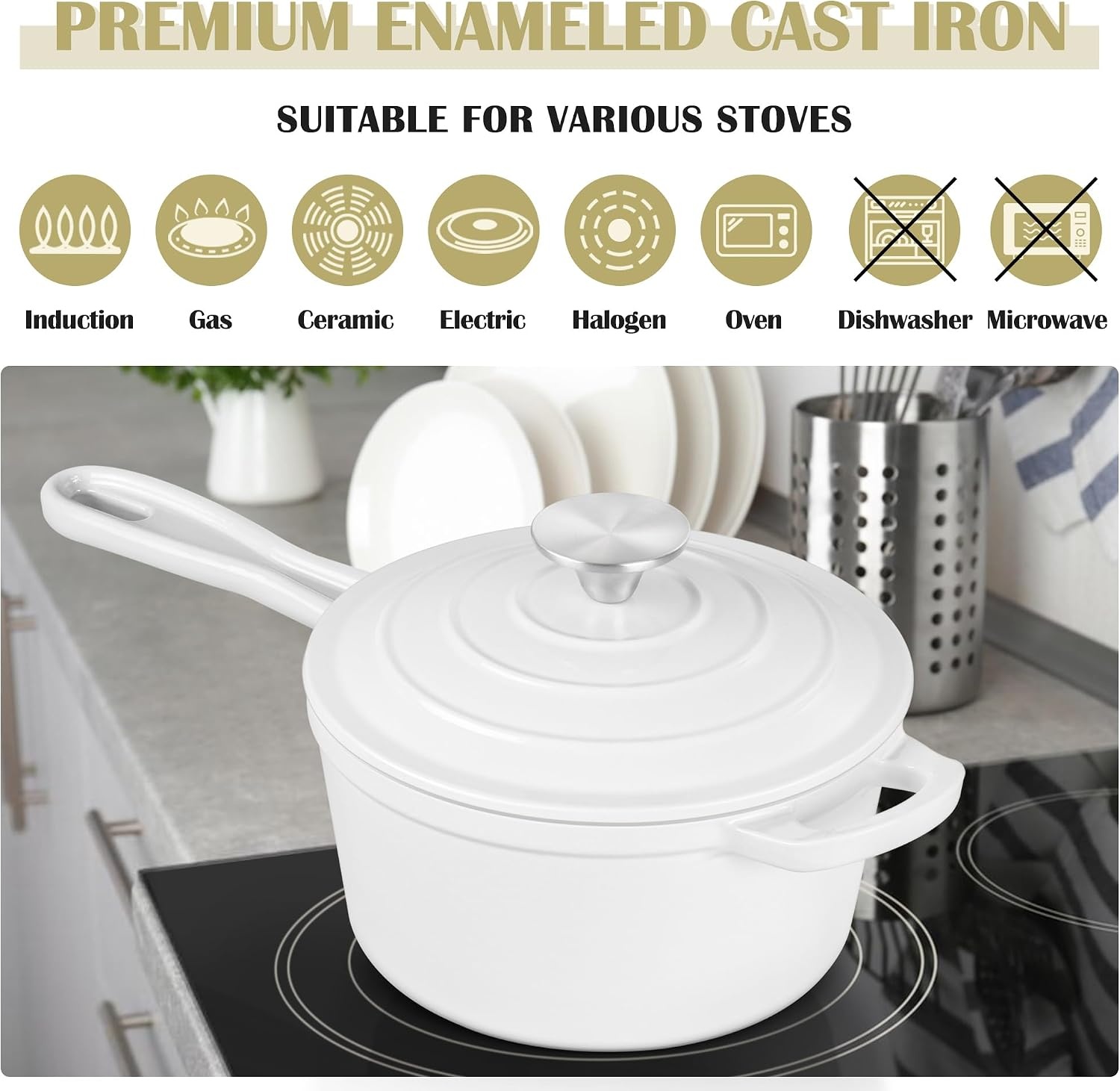 image:imageEfar 1Qt amp 2Qt amp 3Qt Sauce Pan Set with Selfbasting Lids GreenWhite
