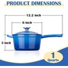 E-far 1Qt & 2Qt & 3Qt Sauce Pan Set with Self-basting Lids, Green(Deep Blue)
