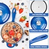 E-far 1Qt & 2Qt & 3Qt Sauce Pan Set with Self-basting Lids, Green(Deep Blue)