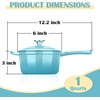 E-far 1Qt & 2Qt & 3Qt Sauce Pan Set with Self-basting Lids, Green(Light Blue)