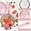 E-far 1Qt & 2Qt & 3Qt Sauce Pan Set with Self-basting Lids, Green(Pink)
