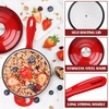E-far 1Qt & 2Qt & 3Qt Sauce Pan Set with Self-basting Lids, Green(Red)