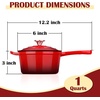E-far 1Qt & 2Qt & 3Qt Sauce Pan Set with Self-basting Lids, Green(Red)